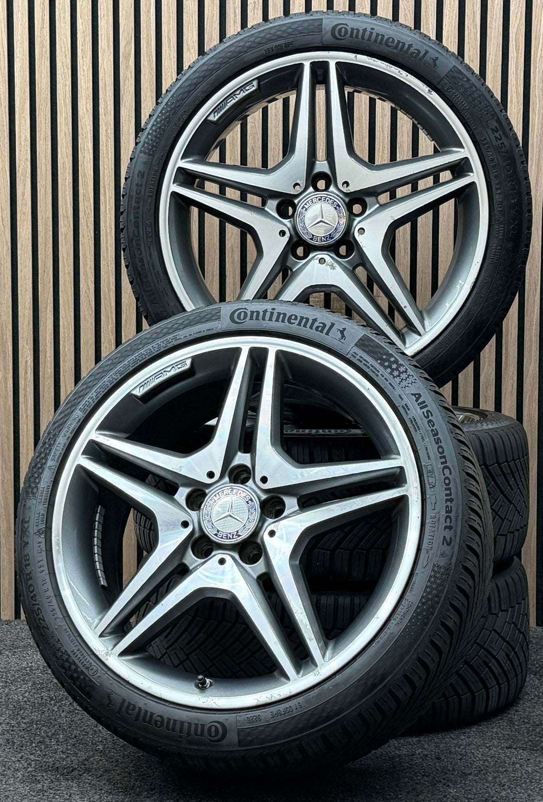 Originele 18 inch Mercedes A B CLA AMG W176 5x112 All Season, Ophalen, 18 inch, ., Banden en Velgen