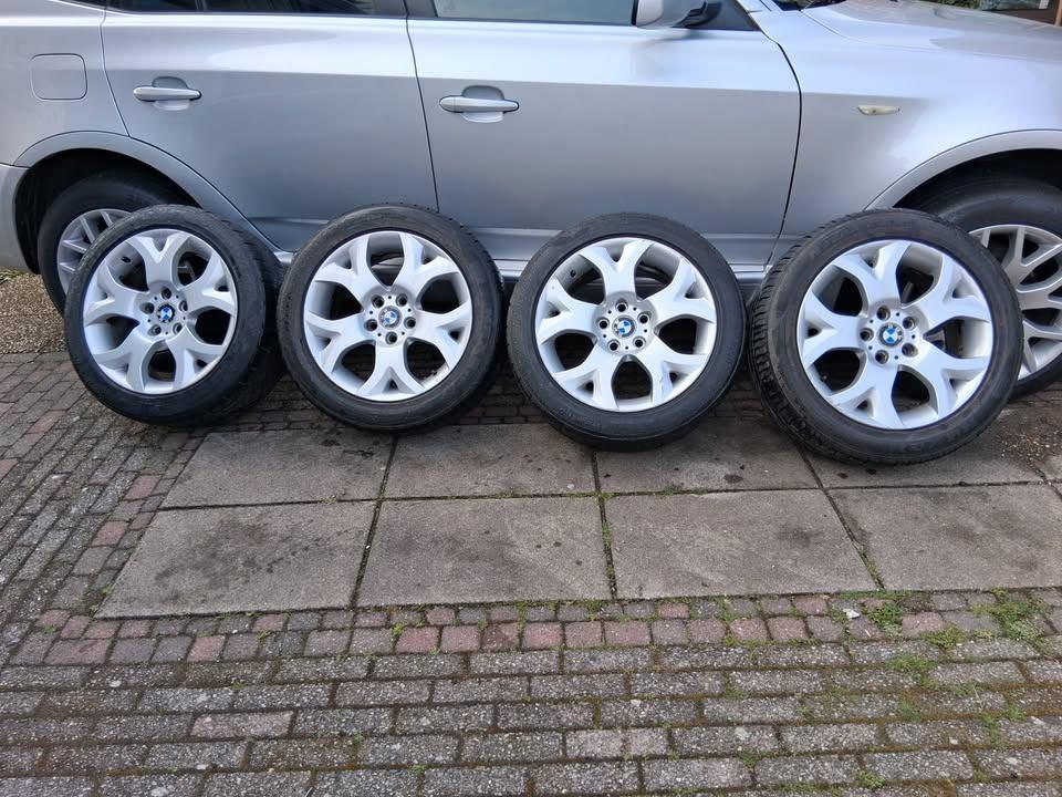 BMW STYL 114 X3 E83 BREEDSET 18 INCH, Ophalen, 18 inch, Gebruikt, Banden en Velgen