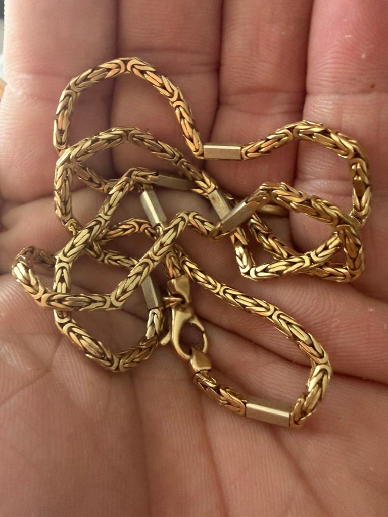 Gouden 14 Karaat Koningsketting -, Ophalen of Verzenden, Zo goed als nieuw, Goud