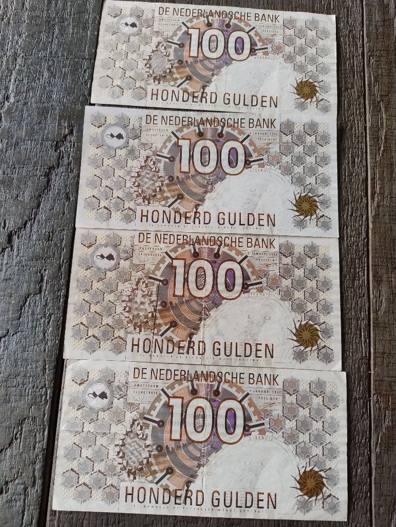 Aangeboden 100 gulden biljetten, Postzegels en Munten, Ophalen of Verzenden, 100 gulden