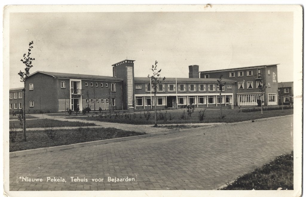 Nieuwe Pekela, Tehuis voor Bejaarden, Verzamelen, Ansichtkaarten | Nederland, Ophalen of Verzenden, 1940 tot 1960, Gelopen, Groningen