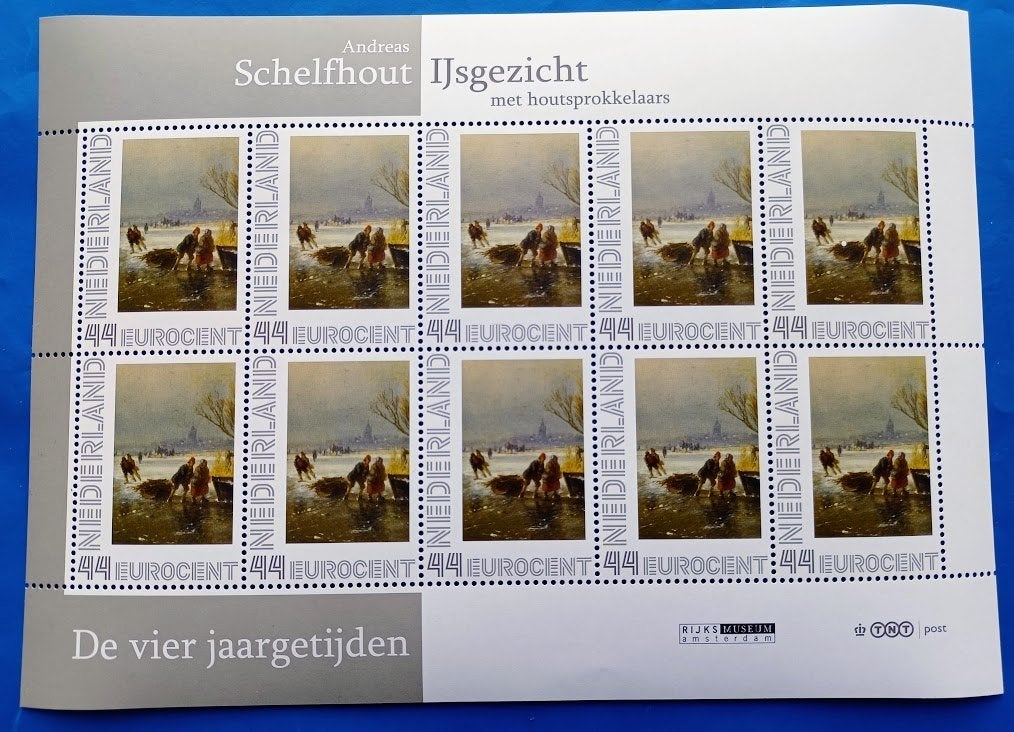NVPH 2563 Af 3 Vel - De Vier Jaargetijden - IJsgezicht, Ophalen of Verzenden, Na 1940, Postfris