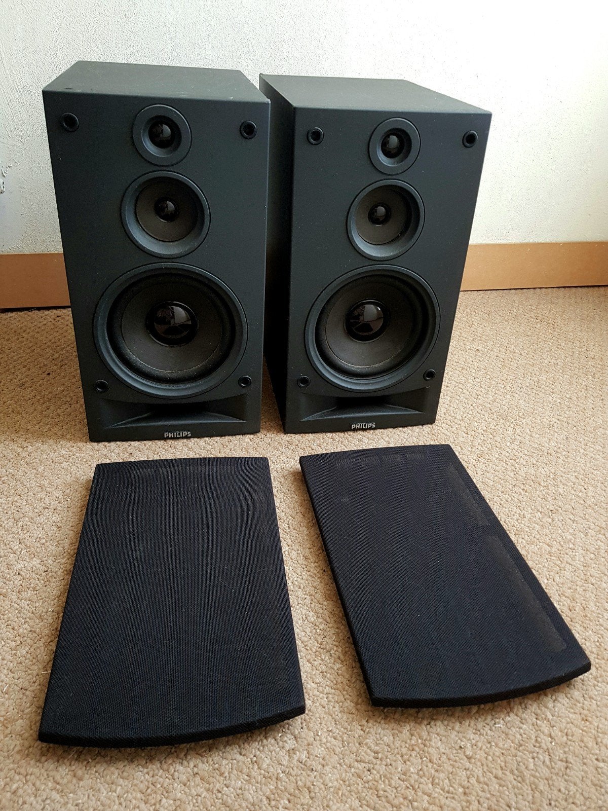 Vintage Philips bookshelf speakers luidsprekers boxen FB4030, Ophalen, Stereo speakers, Philips, Gebruikt