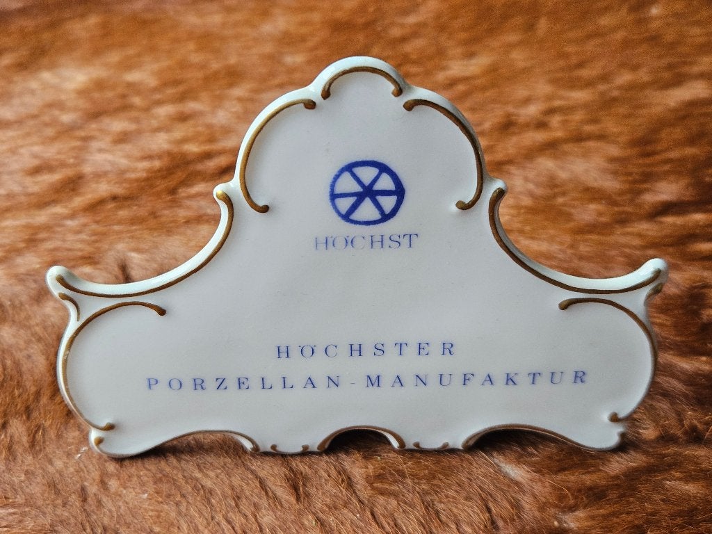 Porseleinen schildjes beroemde porseleinhuizen + vingerhoed., Ophalen of Verzenden