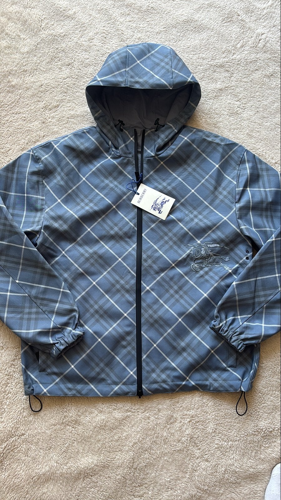 Burberry Dubbelzijdige Jas met Nova Check Patroon MAAG m, Kleding | Heren, Ophalen of Verzenden, Nieuw, Overige maten, Blauw