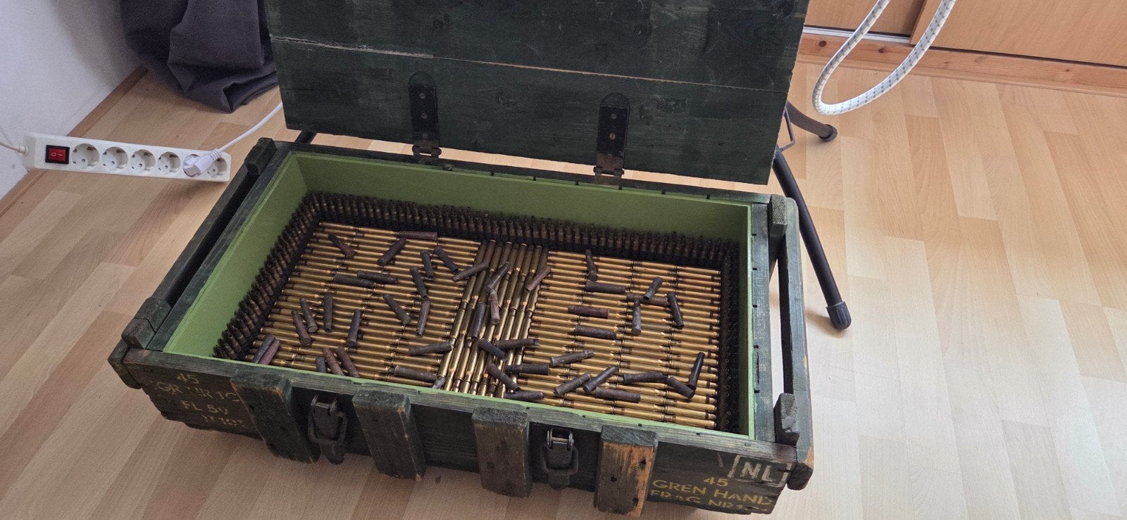 Militaire kist salontafel, Ophalen, 50 tot 100 cm, 50 tot 100 cm, Minder dan 50 cm