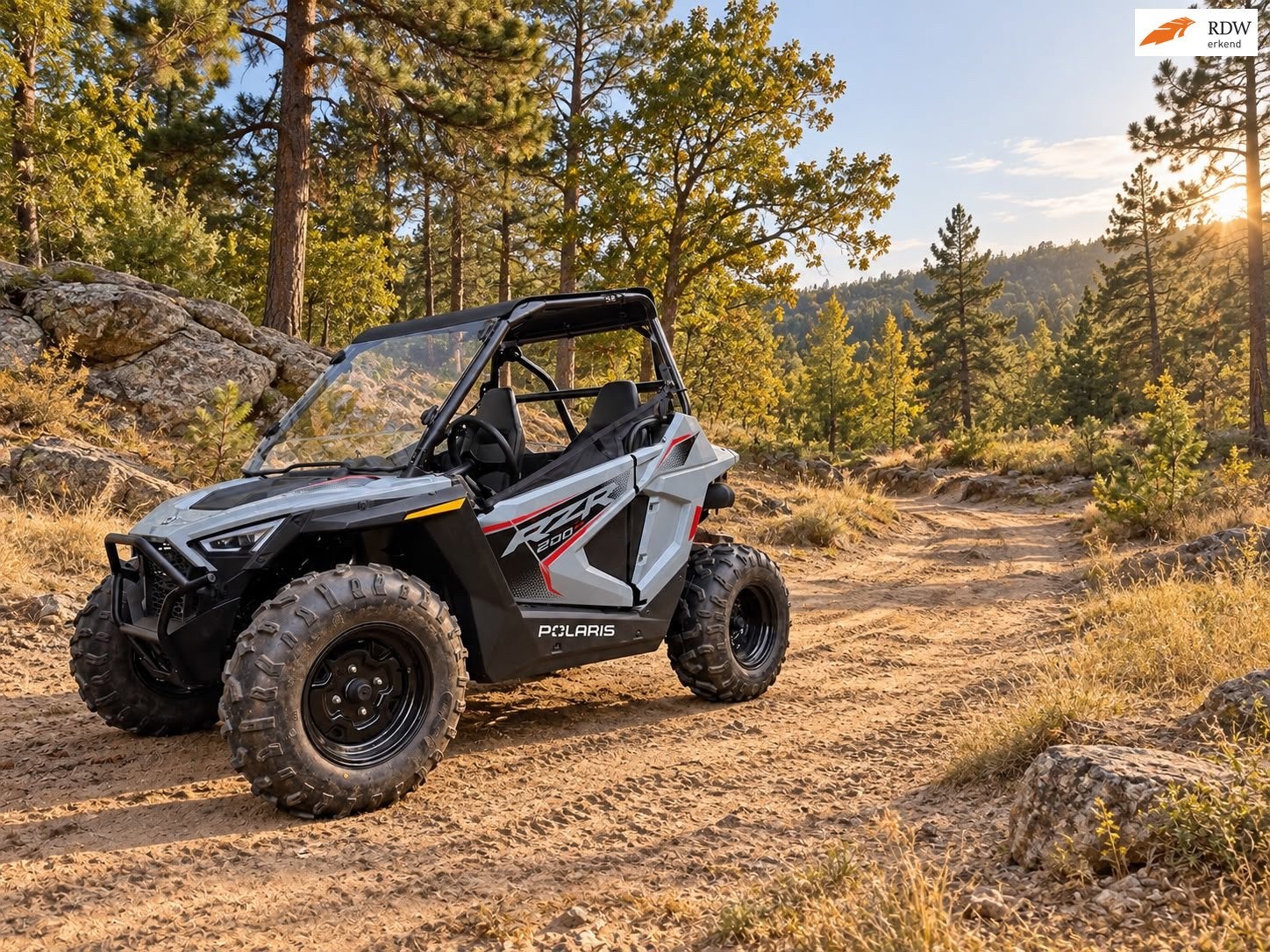 Polaris Quad Polaris RZR 200 Nieuwstaat 28 uur oud, Achterwielaandrijving, Gebruikt, Zwart, Overige carrosserieën