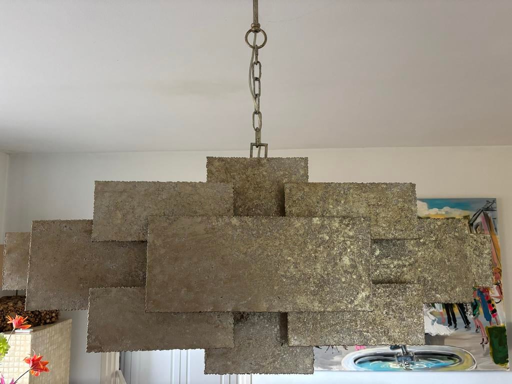 Leclercq & Bouwman Beluga hanglamp - Brutalist design, Ophalen, Zo goed als nieuw, Metaal, 50 tot 75 cm