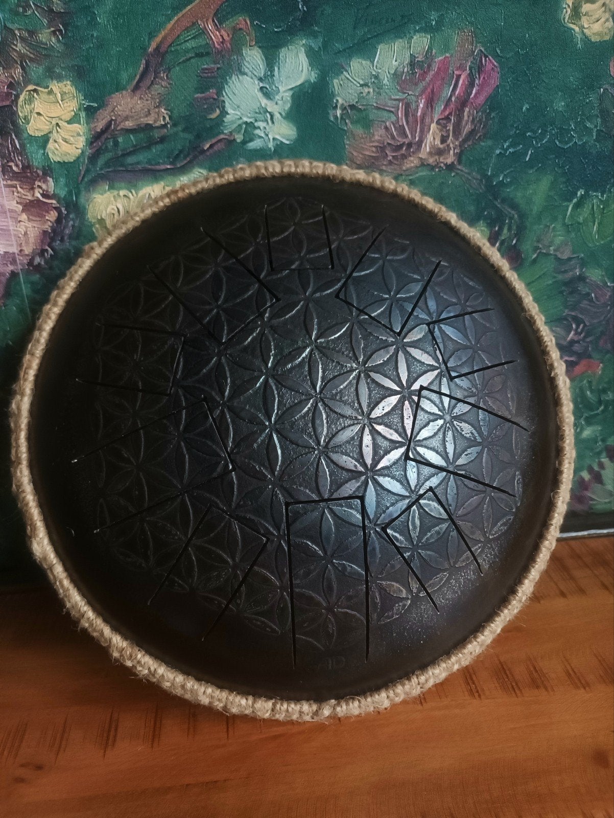 steel Tongue Drum 'Flower of Life' 38cm met tas, Muziek en Instrumenten, Ophalen, Zo goed als nieuw, Melodische percussie