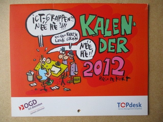 adv11102 hein de kort ict kalender, Verzamelen, Ophalen, Overige figuren, Gebruikt, Overige typen