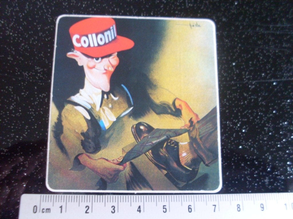 sticker collonil schoenen poetsen schoenpoets logo, Verzenden, Zo goed als nieuw, Merk