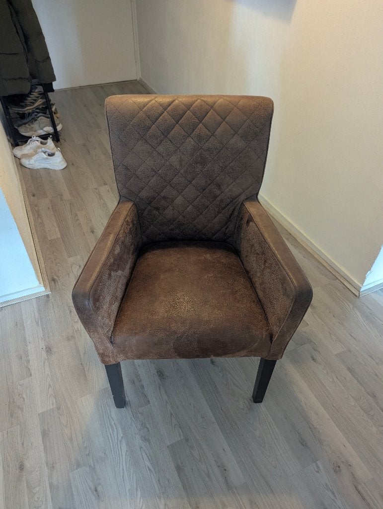 Comfortabele stoel bruin, Ophalen, Gebruikt, Bruin, Eén