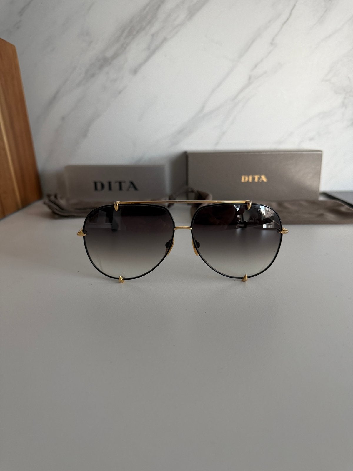 Originele Dita Talon zonnebril, Zonnebril, Overige kleuren, Zo goed als nieuw, Ophalen