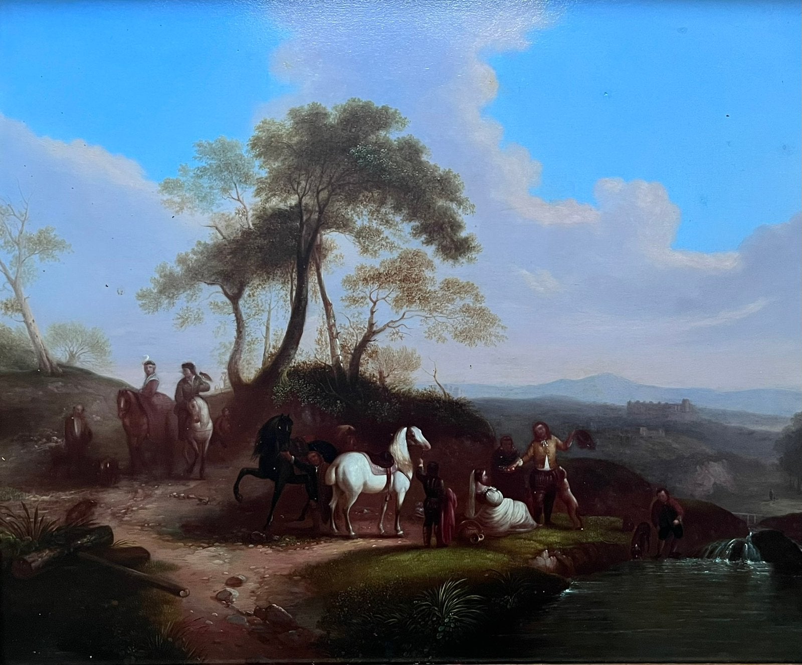 Landsschapsschilderij van Jan Willem Pieneman (1779-1853), Ophalen, Paneel, Origineel werk, Landschap