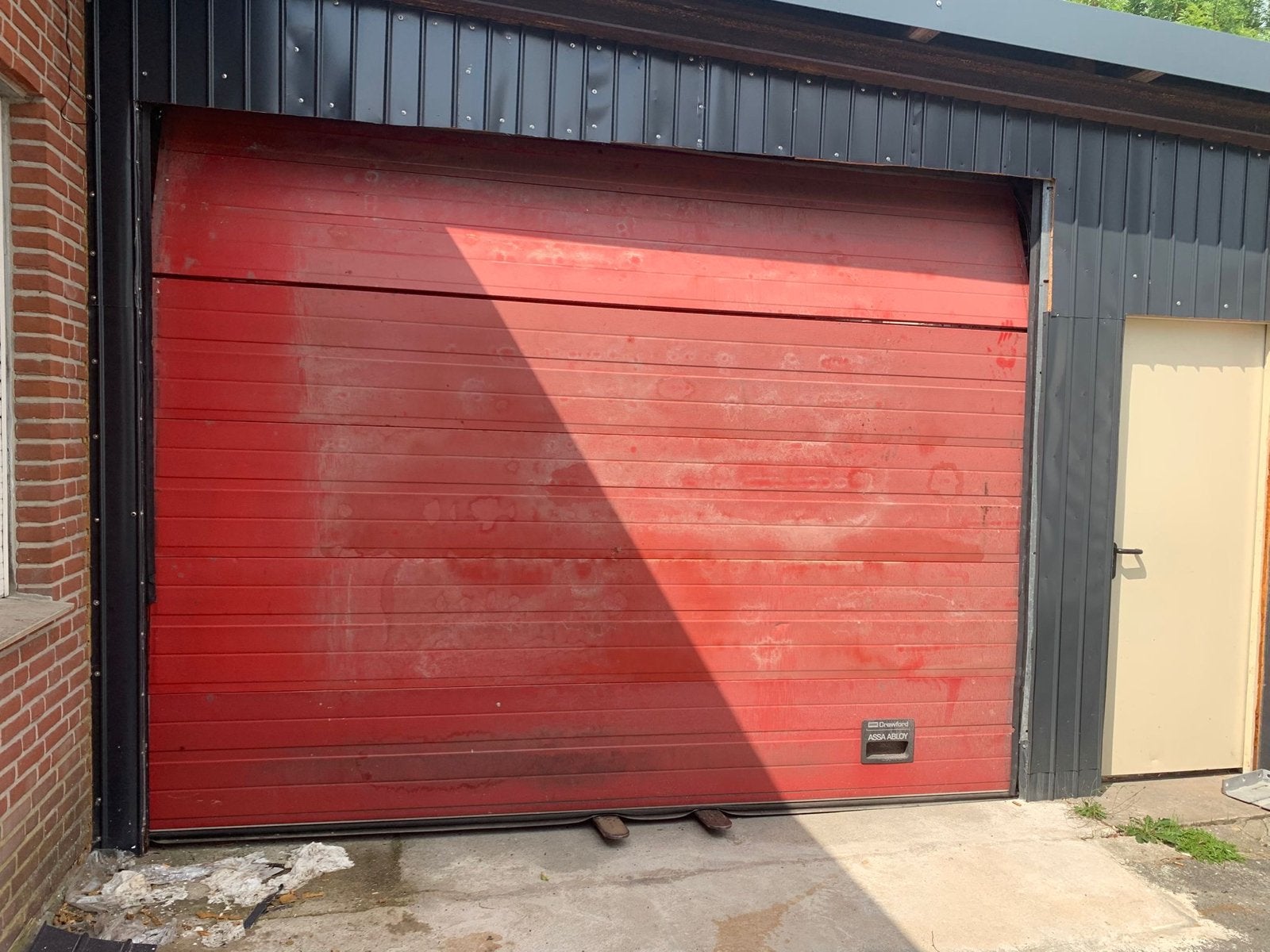 Rode Garagedeur, Ophalen, Gebruikt, Garagedeur, Metaal