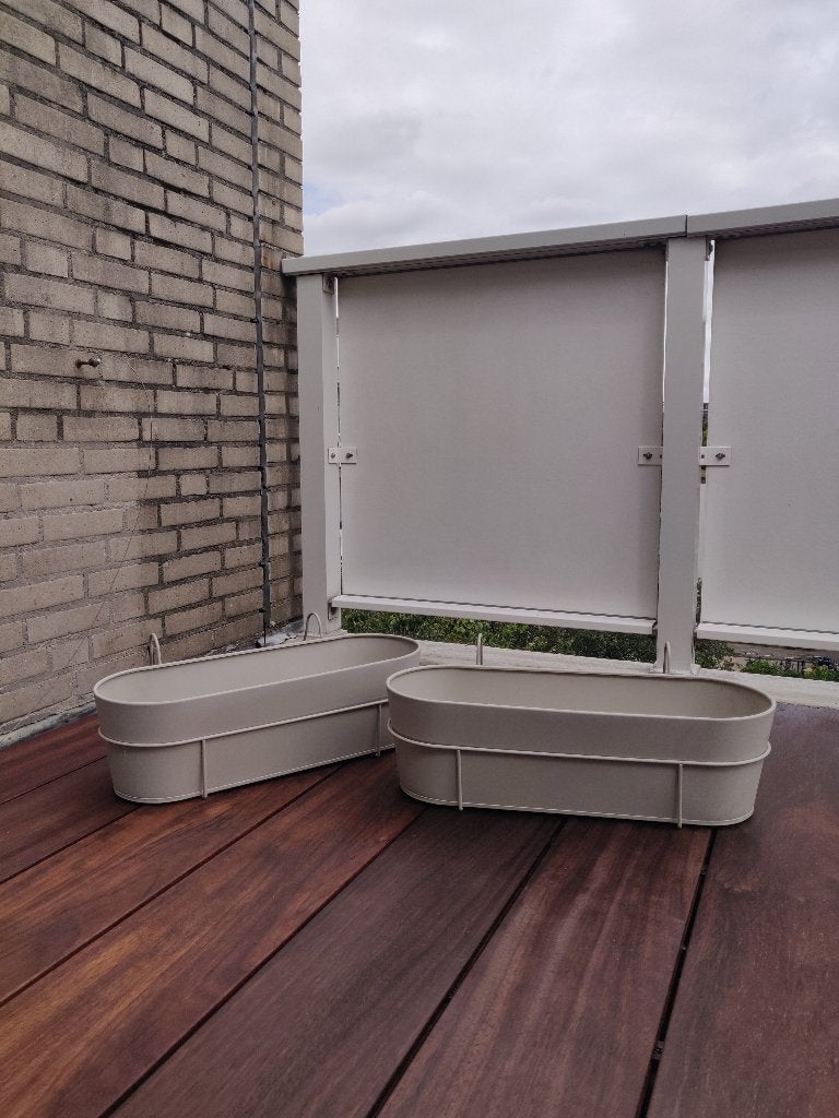 IKEA VITLÖK bloembakken voor aan de balustrade, Ophalen, Gebruikt, Minder dan 30 cm, Minder dan 60 cm