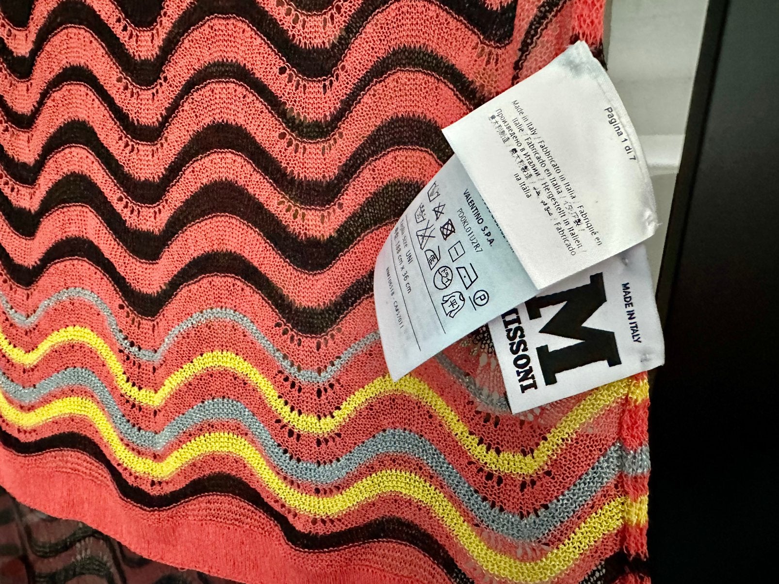 Missoni sjaal shawl 188 cm x 36 cm, Kleding | Dames, Maat 46/48 (XL) of groter, Nieuw, Ophalen of Verzenden, Missoni