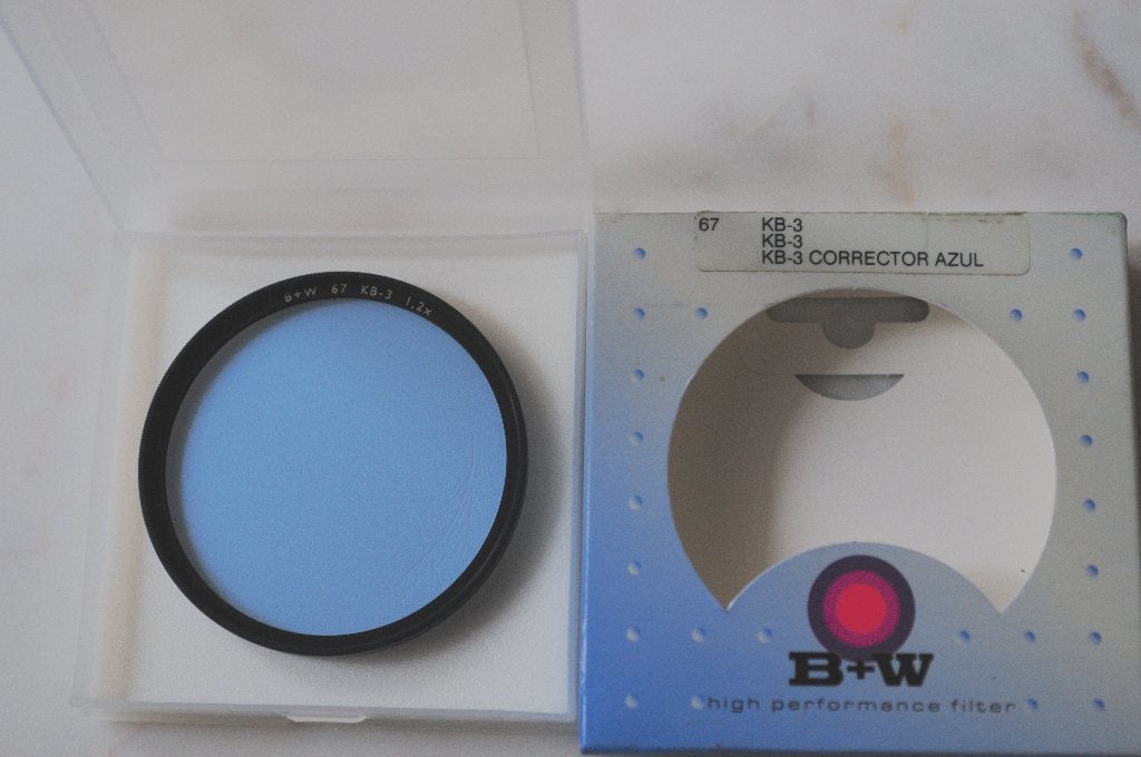 B+W KB3 67mm nieuw in doos blauwfilter, 60 tot 70 mm, Overige typen, B+W, Nieuw