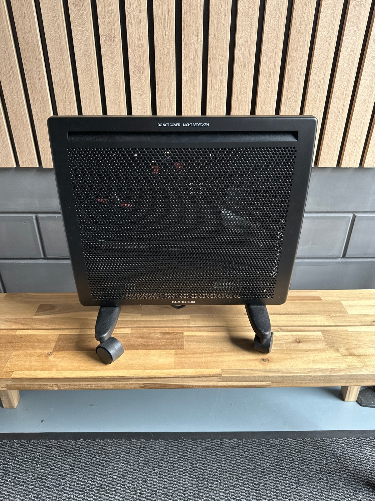 Klarstein elektrische kachel met wieltjes, 30 tot 80 cm, Kachel, Ophalen of Verzenden, Zo goed als nieuw