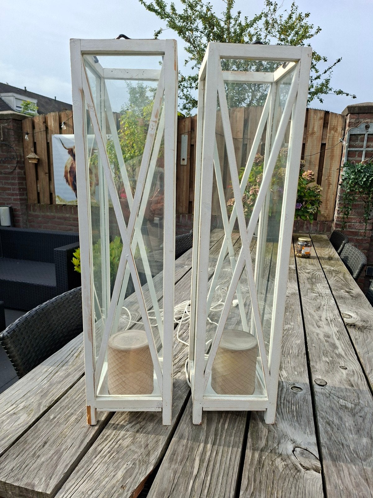 Sfeer verlichting 2 stuks, Huis en Inrichting, Woonaccessoires | Zuilen en Pilaren, Ophalen of Verzenden