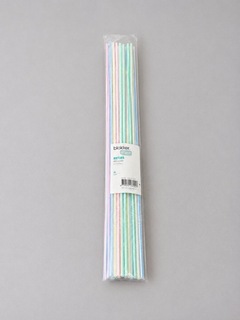 35x Plastic Rietjes 40cm (25 stuks), Ophalen of Verzenden, Nieuw, Overige typen, Overige