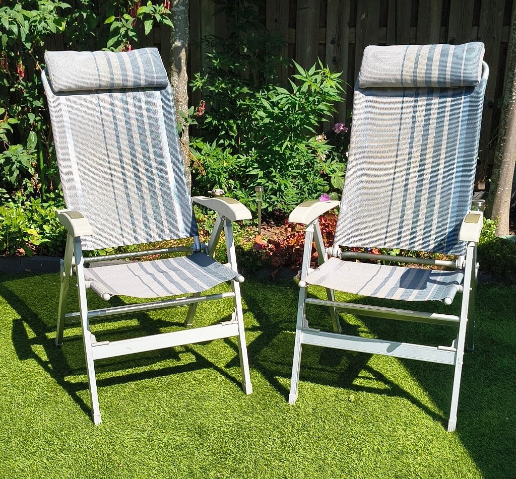 2 Bardani campingstoelen, Caravans en Kamperen, Ophalen, Gebruikt, Campingstoel