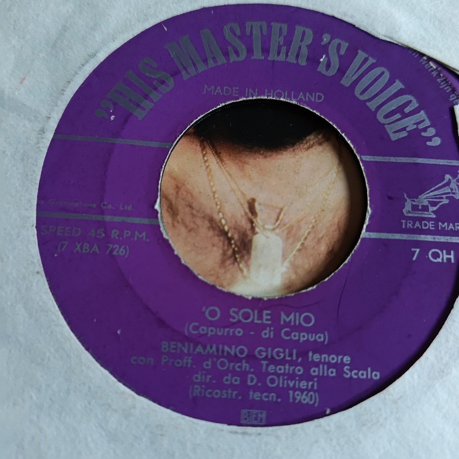 Beniamino Gigli - 'O Sole Mio / Senza Nisciuno (7 inch), Gebruikt, Klassiek, 7 inch, Ophalen of Verzenden