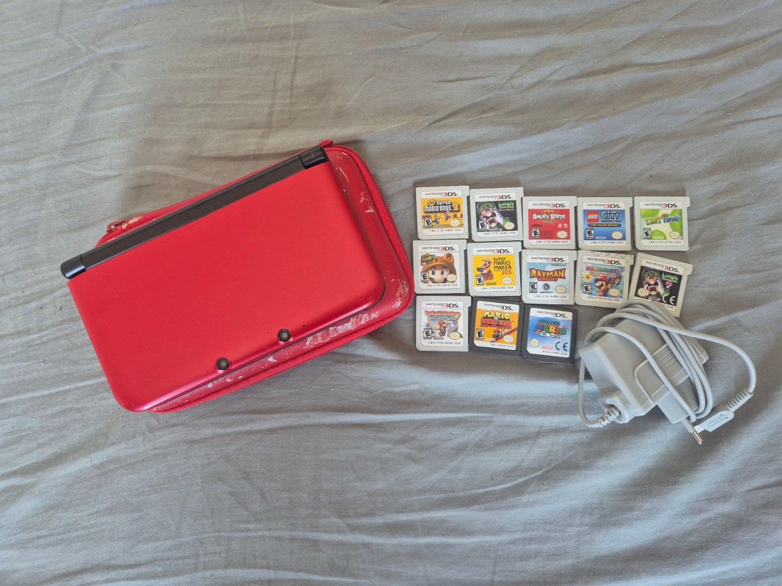 Nintendo 3DS XL + 13 spellen + oplader + opbergcase – Zeer g, Ophalen of Verzenden, Zo goed als nieuw, 3DS