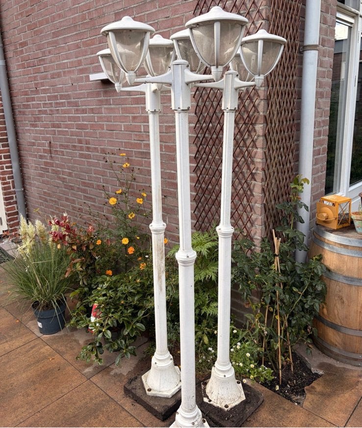 Prachtige set lantaarnpalen, Tuin en Terras, Ophalen, Led, Minder dan 50 watt, Aluminium