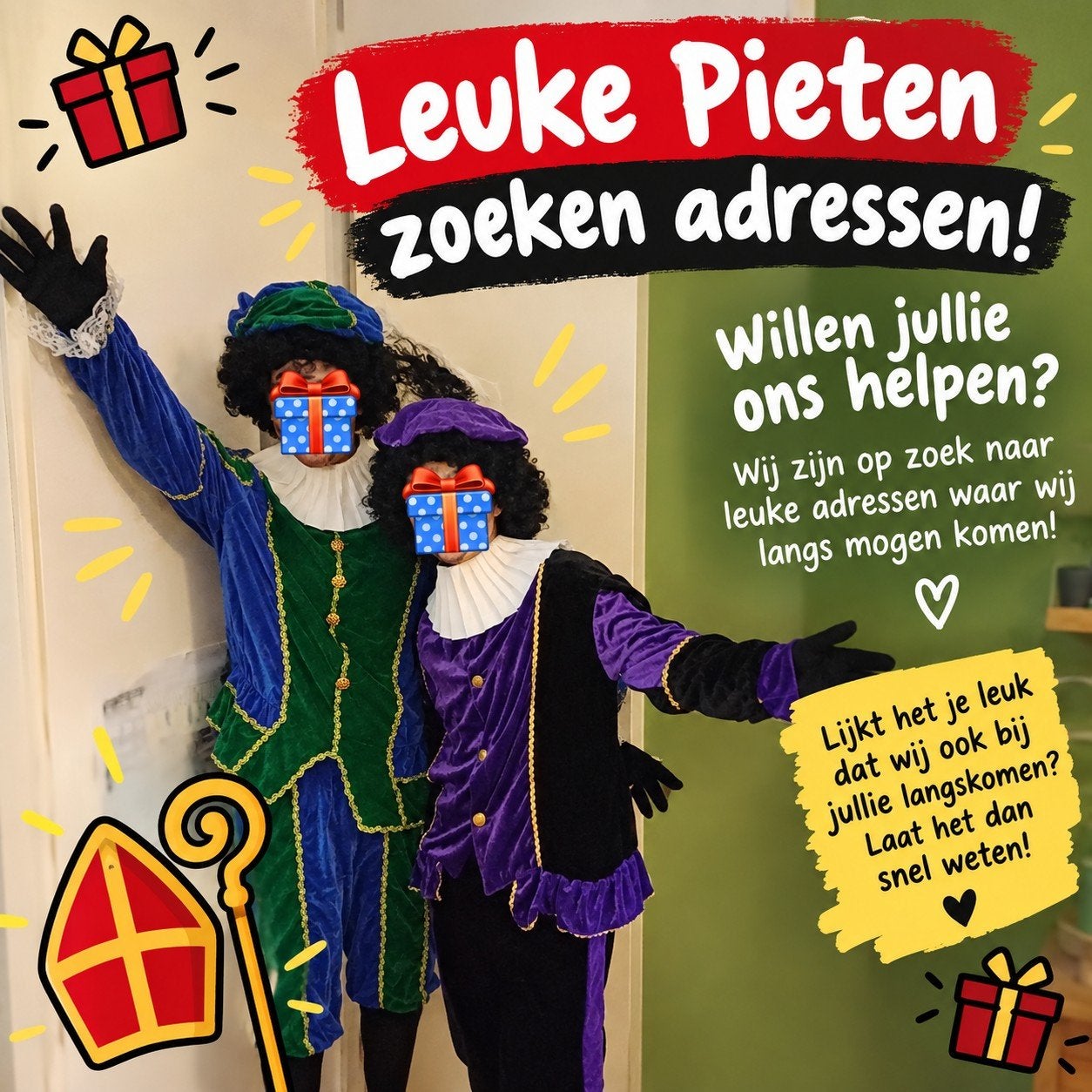 Pieten huisbezoek, Ophalen of Verzenden
