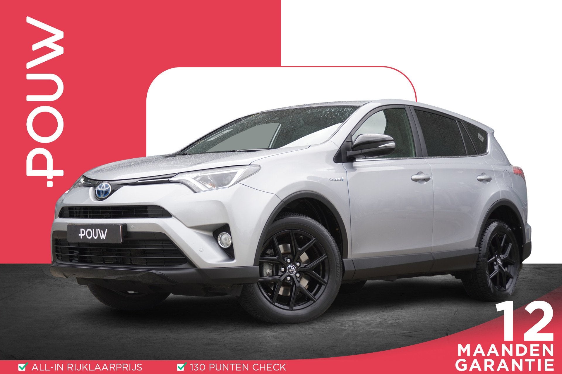 Toyota RAV4 2.5 Hybrid 197pk Black Edition | Panoramadak | A, Auto's, 12 maanden, Gebruikt, Hybride Elektrisch/Benzine, Rav4