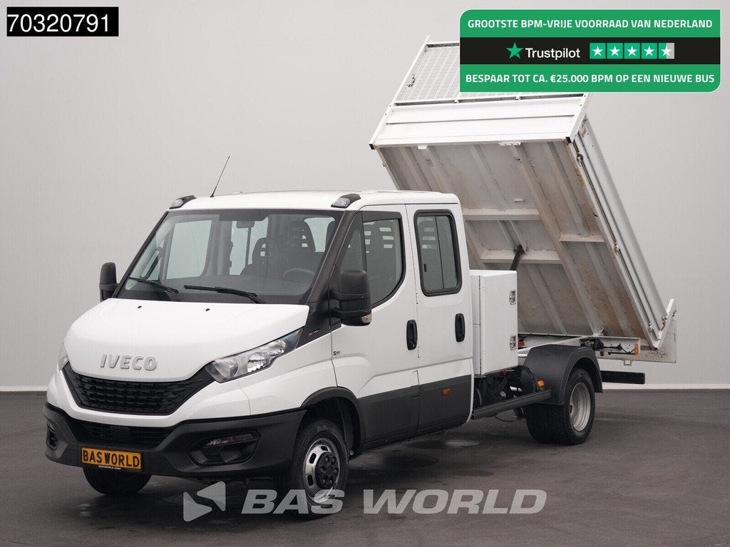 Iveco Daily 35C16 3.0L Dubbel Cabine met Kist Dubbellucht 3,, Stof, Gebruikt, Euro 6, 4 cilinders