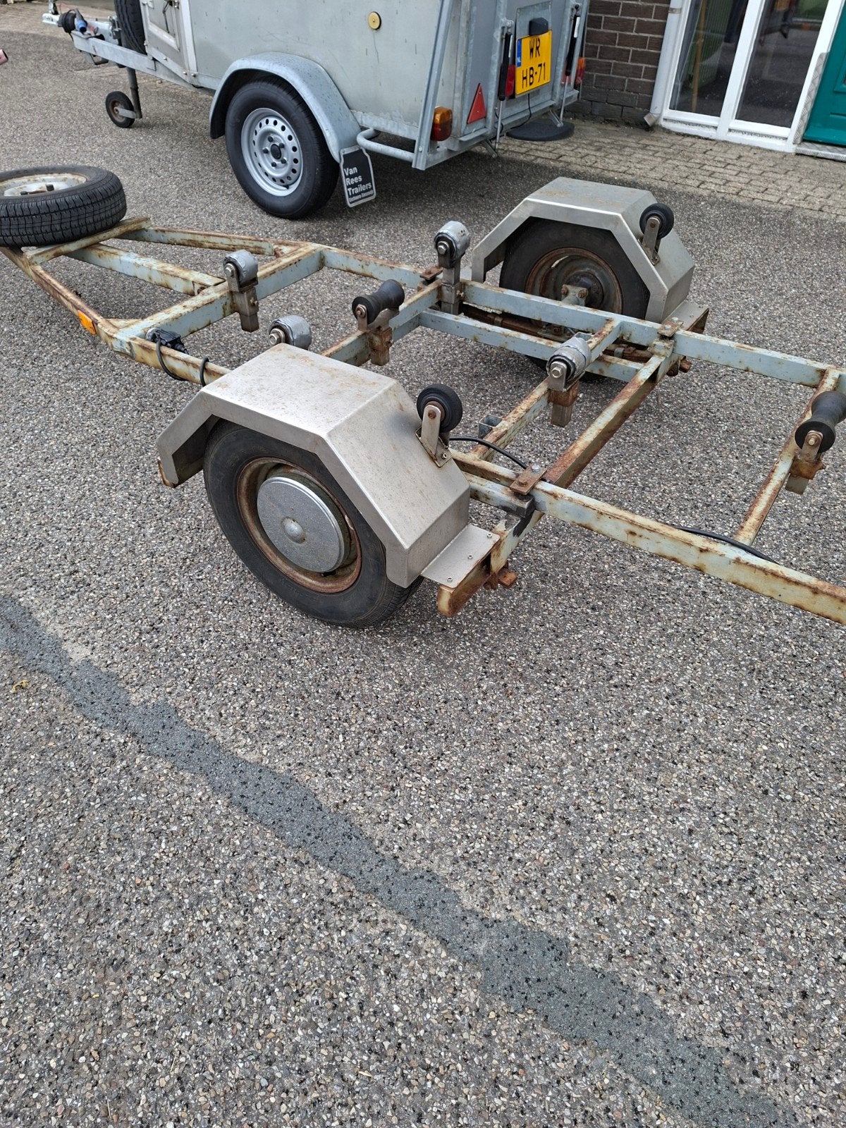 boottrailer stallingstrailer 750 kg trailer, Ophalen, Minder dan 1500 kg, Gebruikt, 6 tot 9 meter