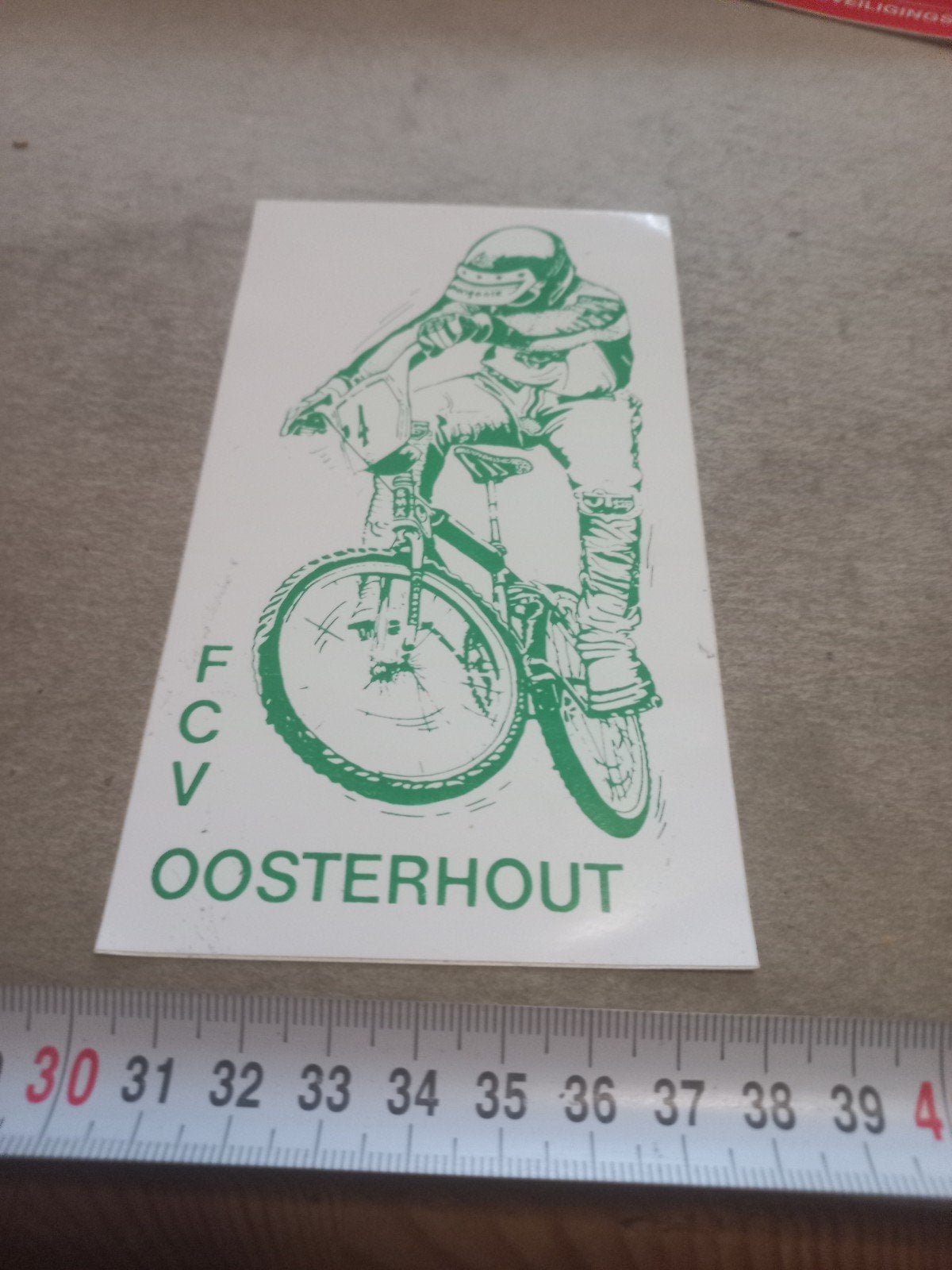 Vintage FCV Oosterhout BMX Sticker - Groen, Ophalen of Verzenden, Gebruikt