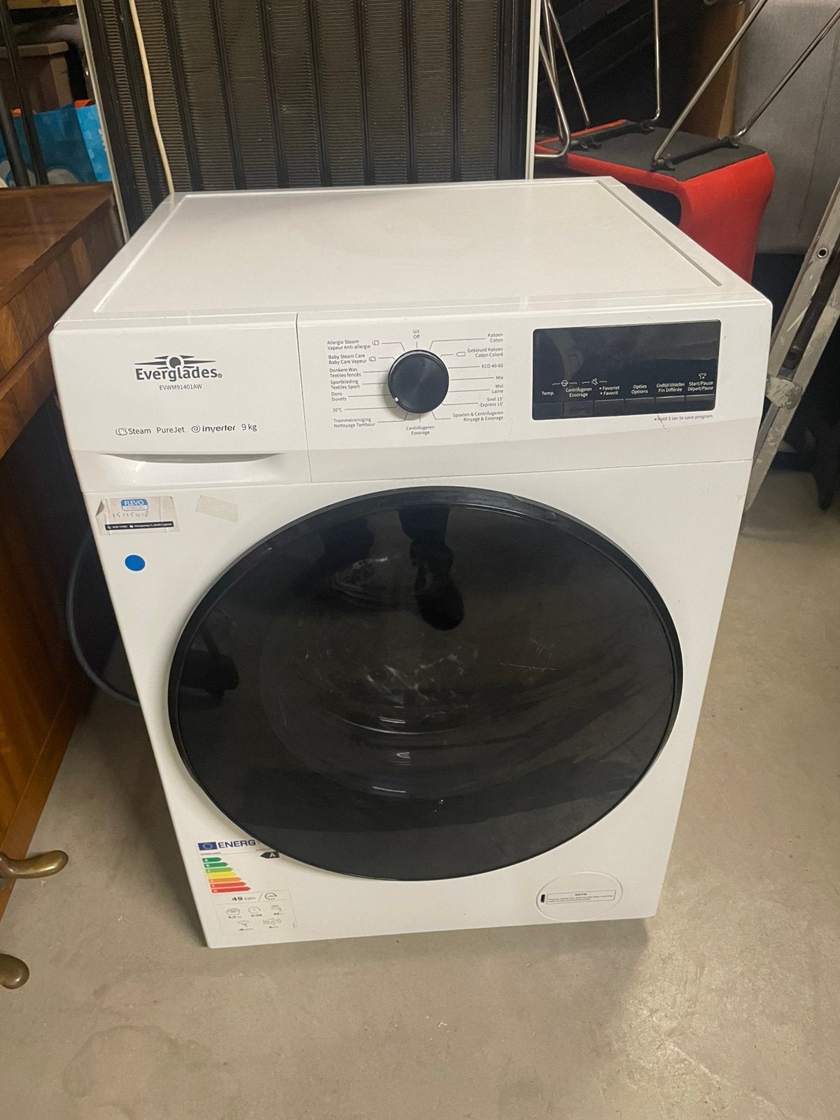 Everglade Wasmachine evwm91401aw, 8 tot 10 kg, Ophalen, Zo goed als nieuw, Minder dan 85 cm