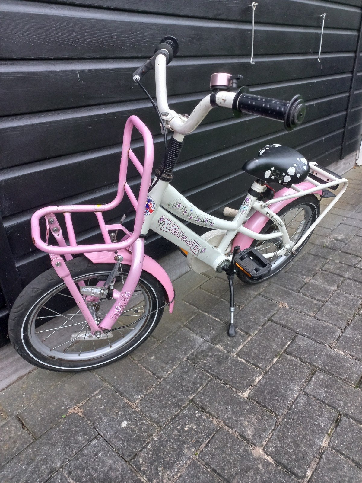 meisjesfiets 16 inch met terugtraprem., Ophalen, Gebruikt, Terugtraprem, 16 tot 20 inch