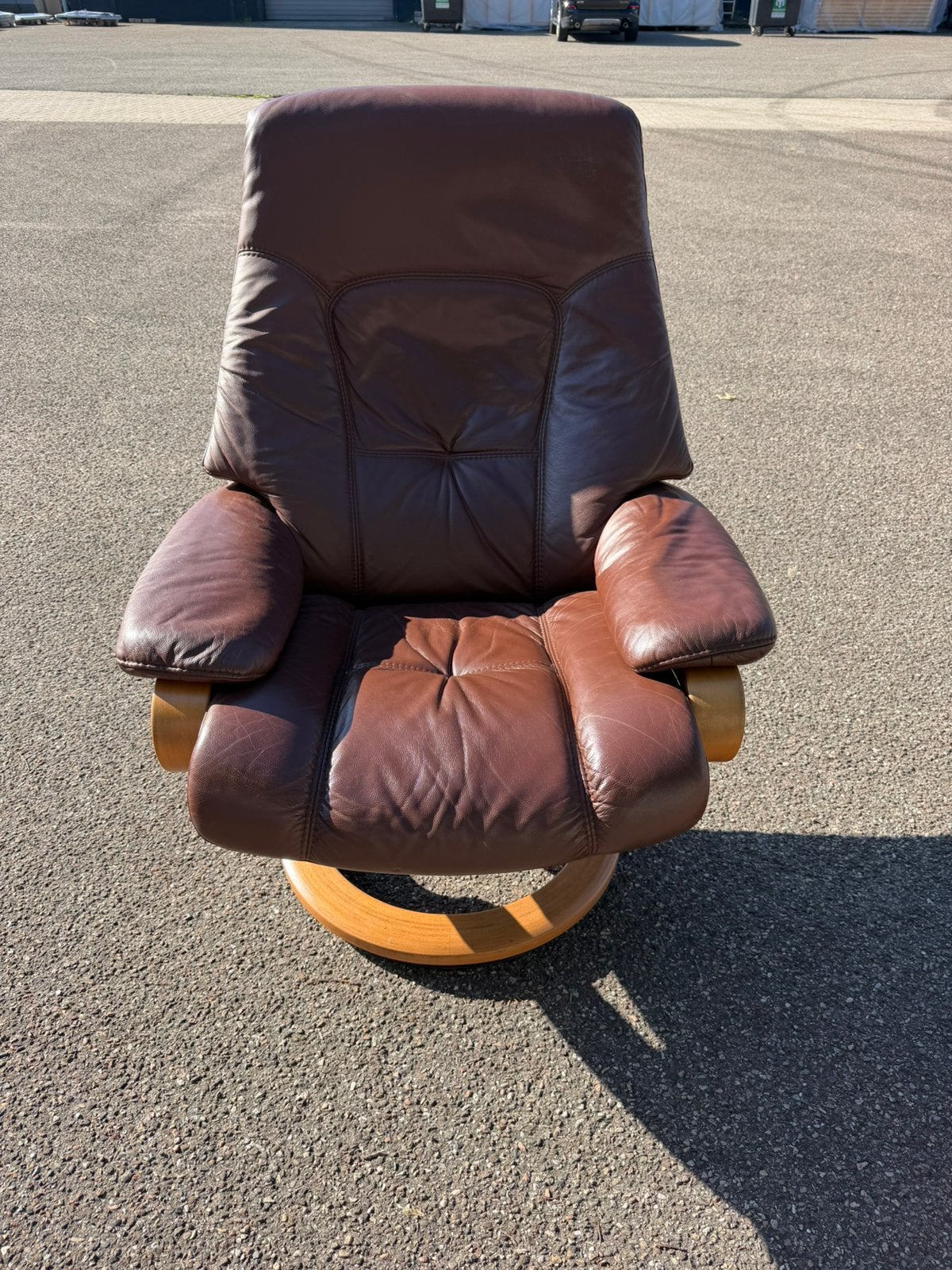 Stressless relax fauteuil bruinkleurig, Huis en Inrichting, Fauteuils, Ophalen, Zo goed als nieuw, Stressless, 50 tot 75 cm