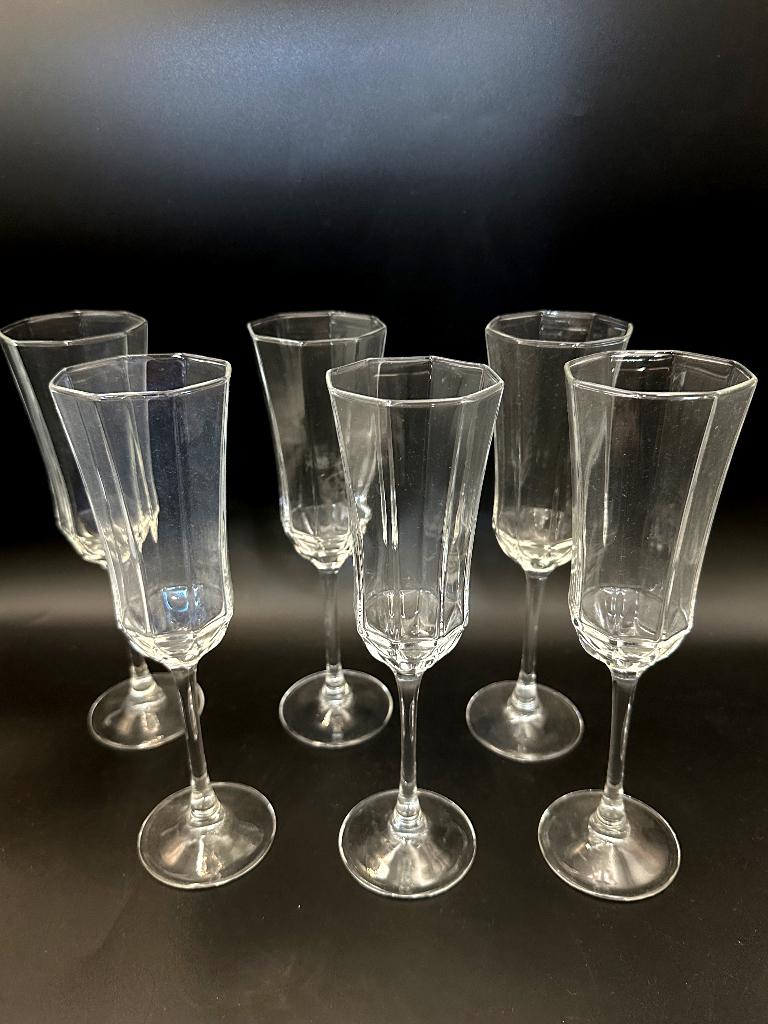 4 x Champagneglazen Luminarc Octime, Glas of Glazen, Ophalen of Verzenden, Overige stijlen, Glas