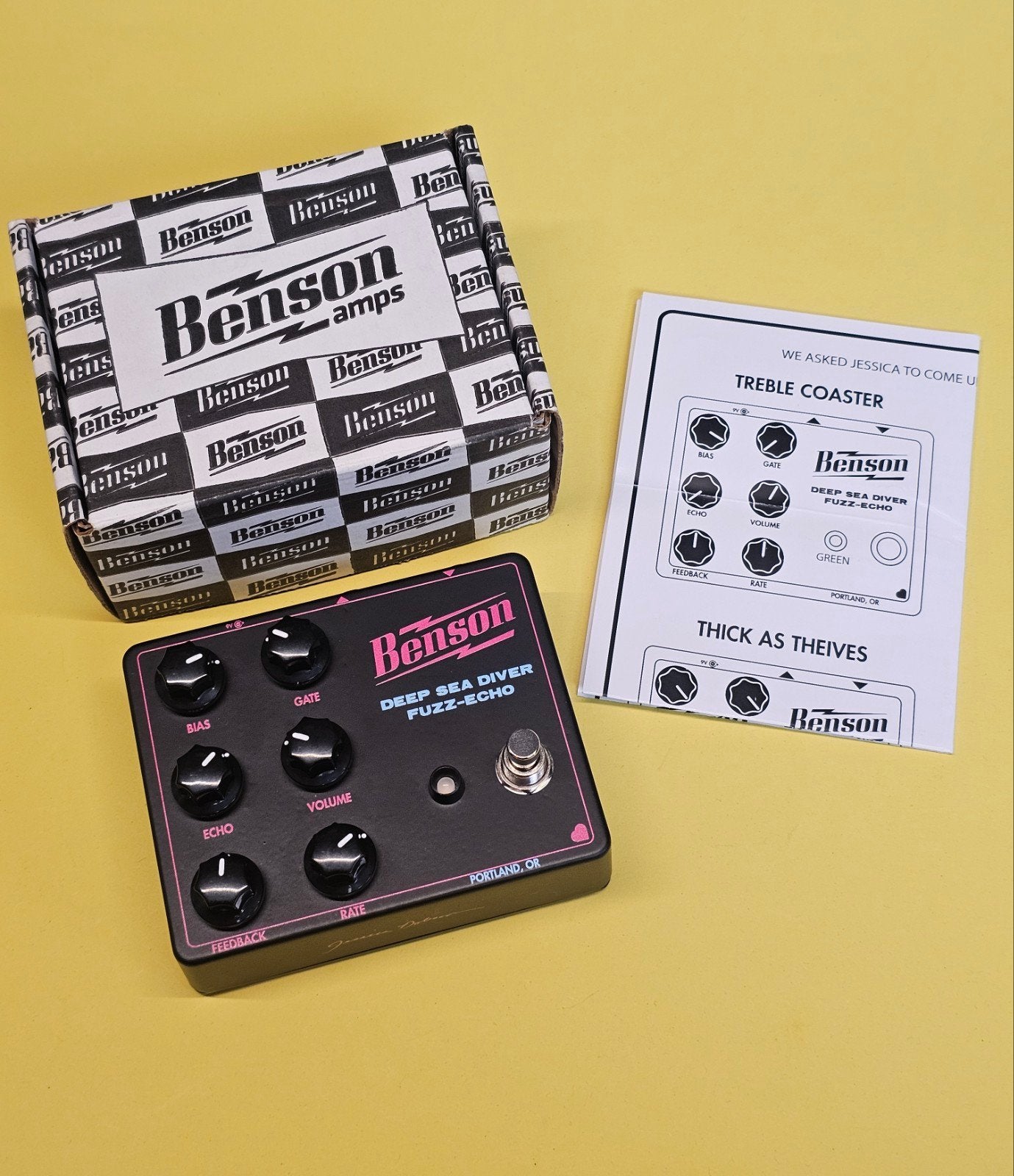 Benson Deep Sea Diver Fuzz-Echo, Info@bensonamps.com, Zo goed als nieuw, Benson Amps, Delay of Echo