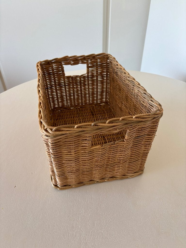 Rotan Mandje – stijlvolle mand voor interieur, Ophalen, Minder dan 50 cm, Zo goed als nieuw, Minder dan 40 cm
