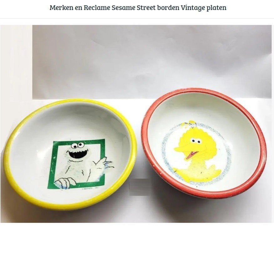 Sesame Street borden Vintage platen, BERT (Vlas) Pop, boeken, Verzamelen, Ophalen of Verzenden, Reclamebord