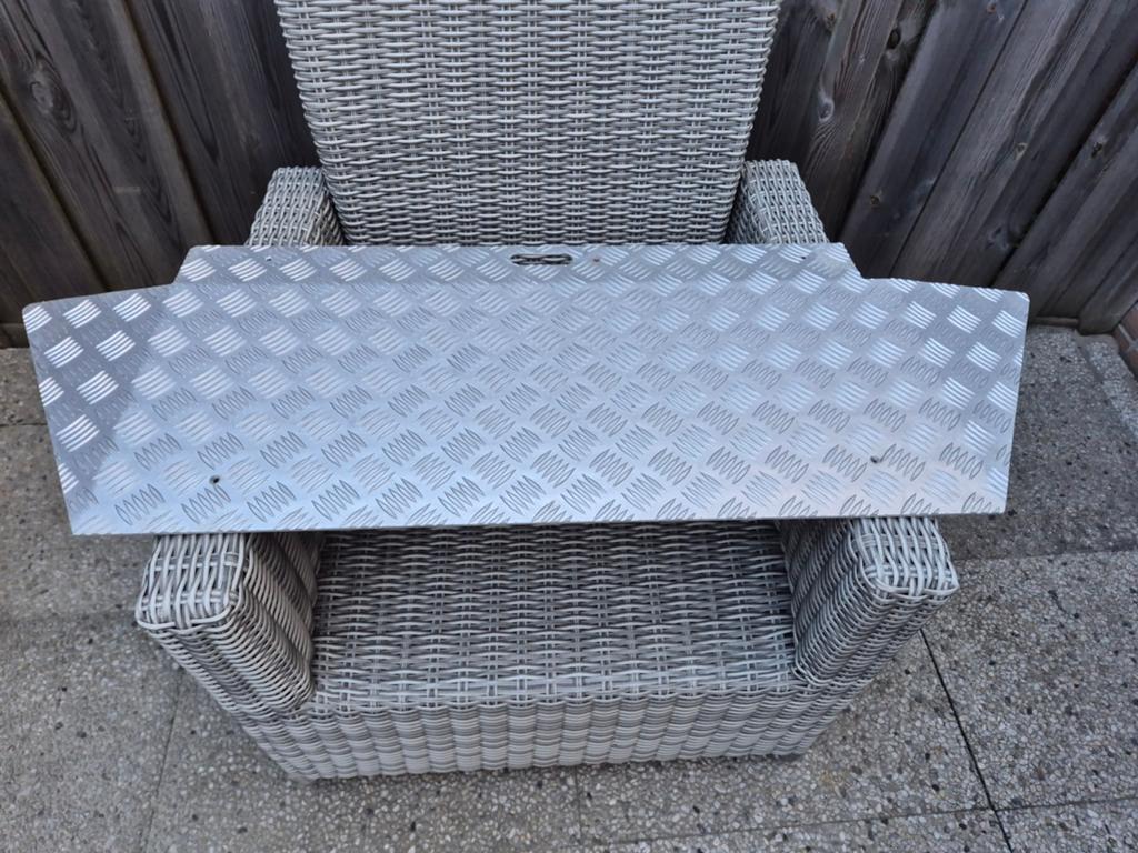 Aluminium traanplaat/drempelhulp - 125x42 cm, Ophalen of Verzenden, Zo goed als nieuw