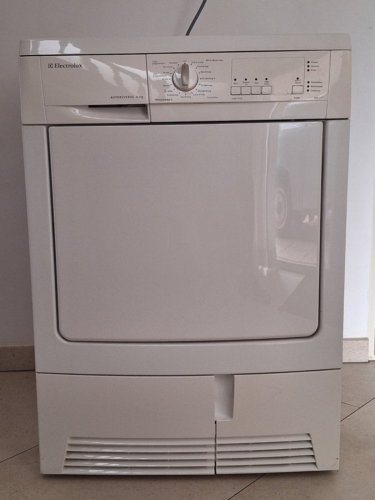 zgan droger 6 kg electrolux, Ophalen, 6 tot 8 kg, Zo goed als nieuw, Voorlader