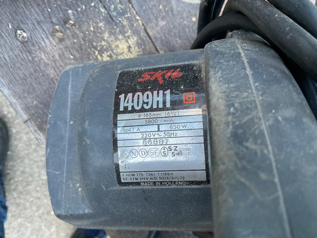 Skil 1409H1 Cirkelzaag - 850W, 165mm blad, Ophalen, Gebruikt, Cirkelzaag, 600 tot 1200 watt