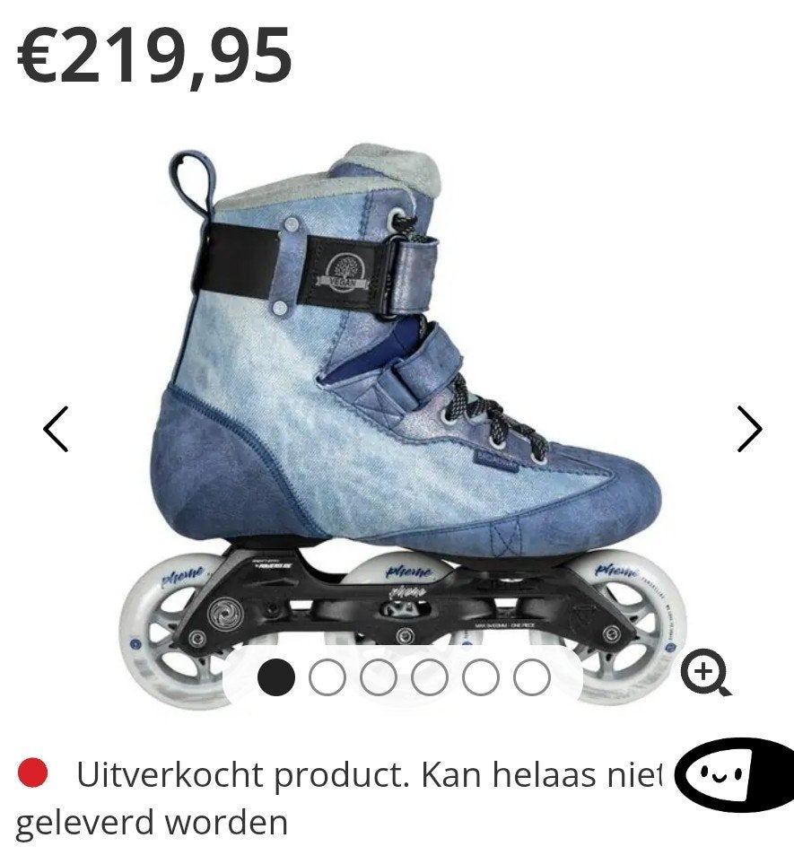 Skeelers, te klein gekocht, maat 41, spijkerstof kleur blauw, Ophalen of Verzenden, Powerslide