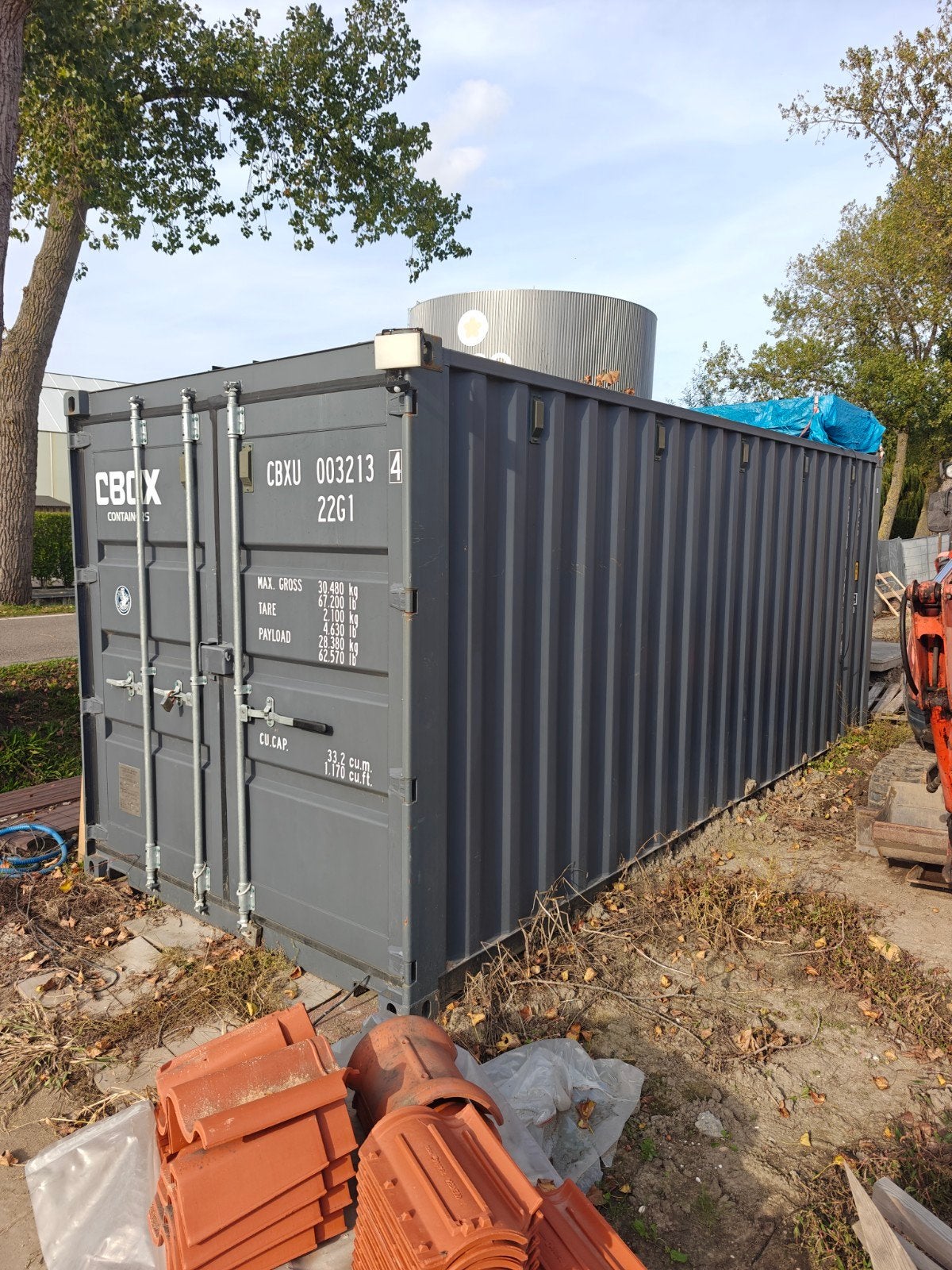 20ft zeecontainer - 1x gebruikt - Ideaal voor opslag, Ophalen
