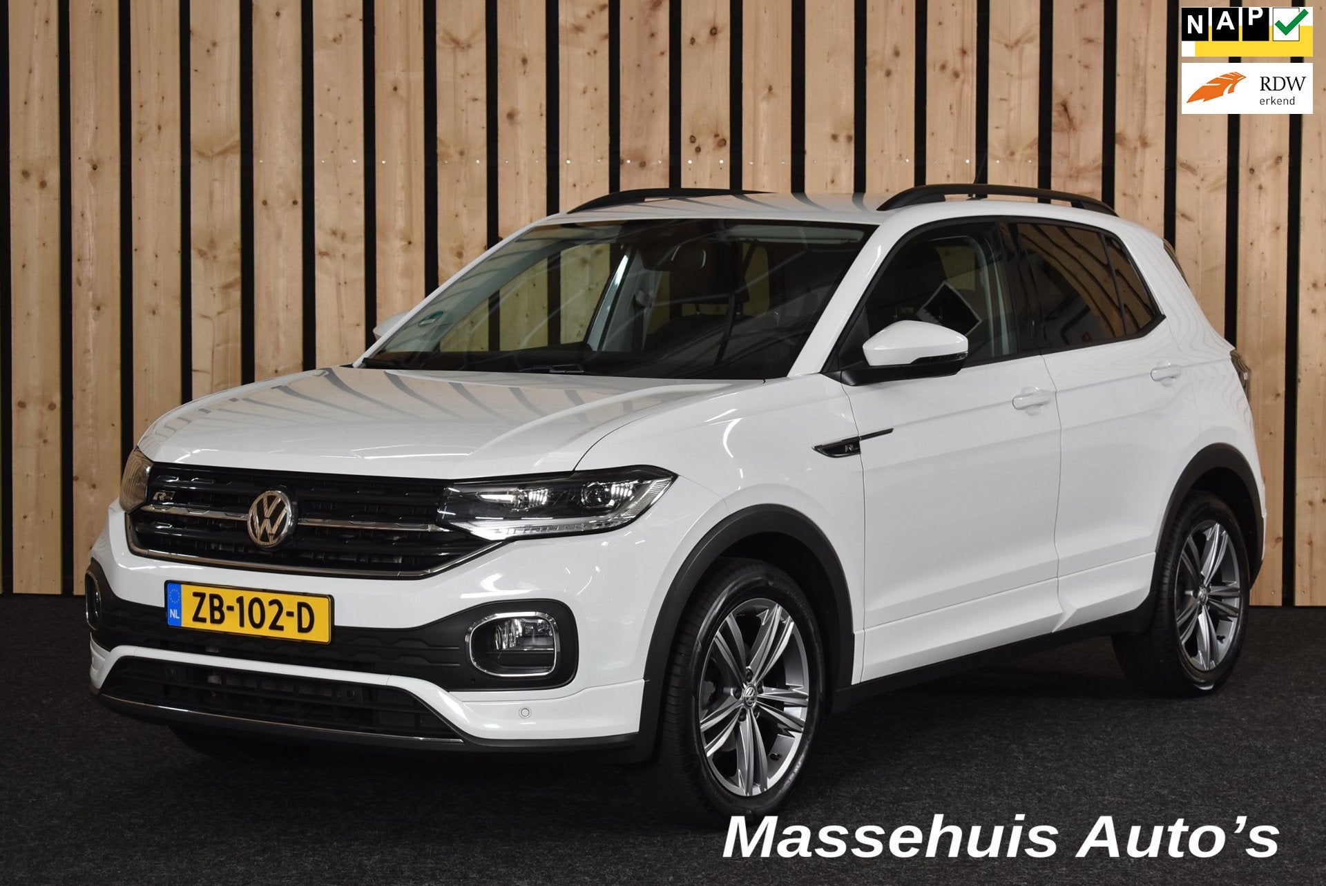 Volkswagen T-Cross 1.0 TSI Life 2e eig NL-Auto R-Line Carpla, Gebruikt, Euro 6, 116 pk, Wit