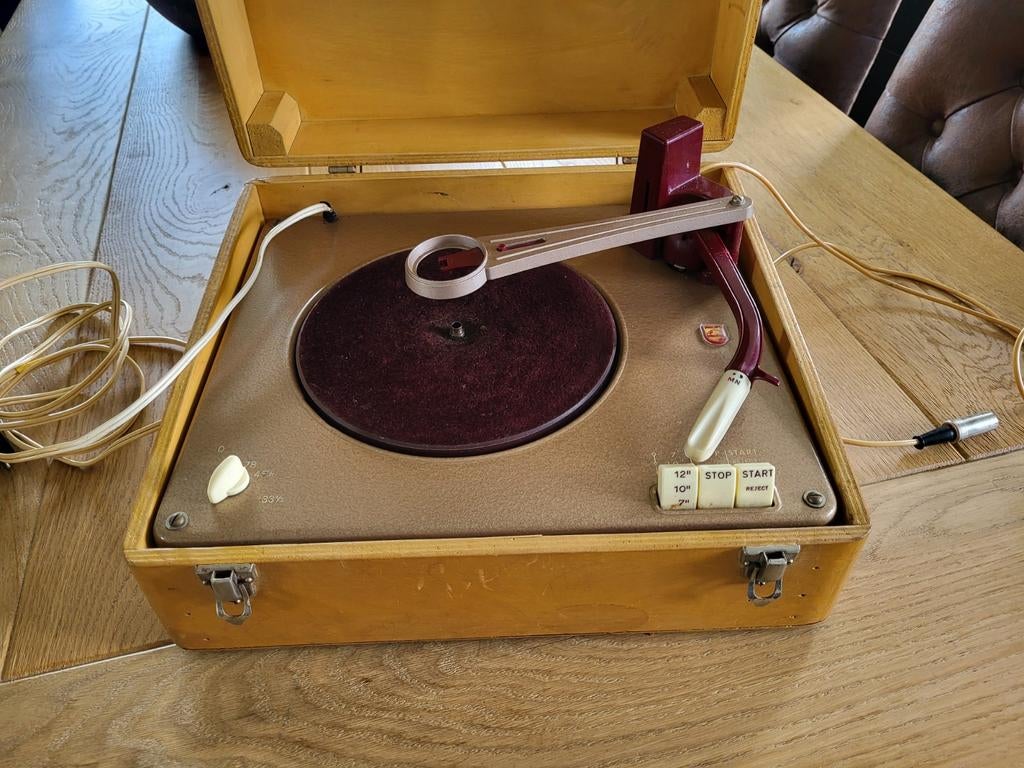 Vintage Philips platenspeler, Philips, Gebruikt, Automatisch, Ophalen of Verzenden