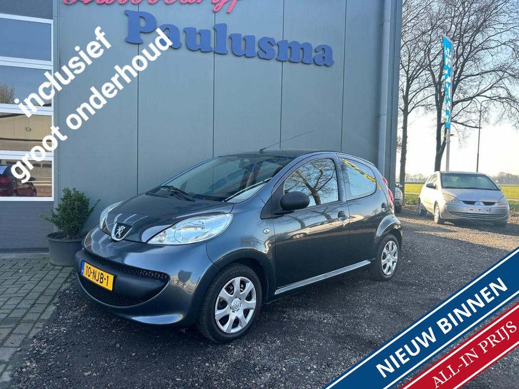 Peugeot 107 1.0-12V XR Inc garantie (bj 2005), Auto's, Voorwielaandrijving, Gebruikt, Zwart, 4 stoelen