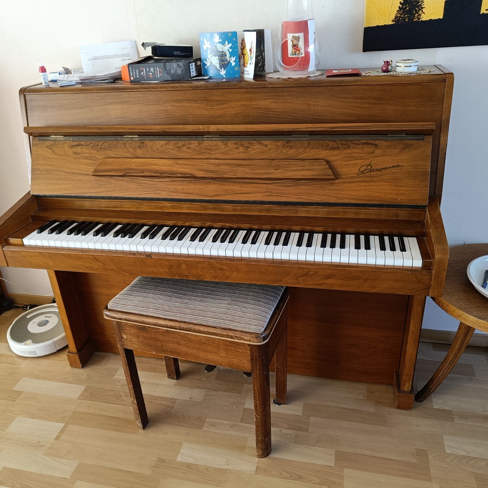 Danemann  studie piano ongeveer 55 jaar oud. Klinkt goed., Ophalen, Gebruikt, Bruin, Piano